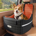 Doglike Dog Car Seat for Small/Medium Dogs [2026 Ultimate Comfort & Safety], 5" Memory Foam Pet Booster Seats Up to 35 lbs with Detachable Washable Cover, Dog Bed for Car with Puppy Safety Belt, Brown