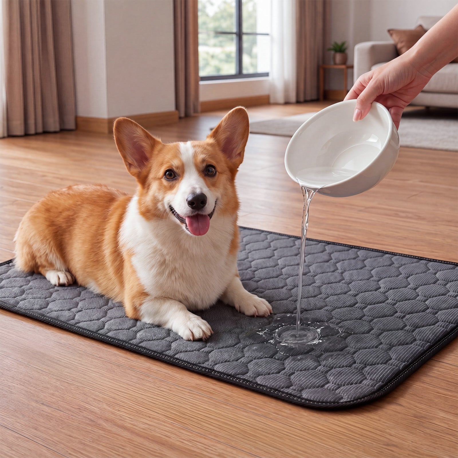 Doglike Washable Pee Pads for Dogs [Upgraded Silver-Ion Odor] – Ultra Absorbent, Leak-Proof, Non-Slip & 5-Hour Quick-Drying Reusable Puppy Training Pads for Home, Crate & Sofa, 24" x 18" (2 Pack)
